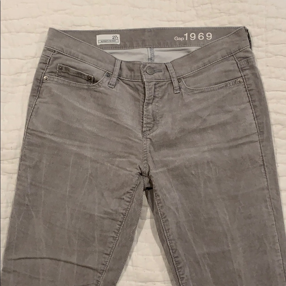 Gap Always Skinny Gray Corduroy Jeans